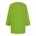thumbnail image 5 of Women's Long Sleeve Tops Tshirts Basic Casual Button Down Short Sleeve Crewneck Solid Color Soft Breathable Fall Clothes for Women Tees Blouses Green S, 5 of 5