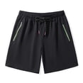 thumbnail image 6 of Besolor Men's Running Shorts Drawstring Elastic Waisted Lightweight Breathable Quick Dry Workout Outdoor Shorts with Pocket(X-Large,Black), 6 of 7