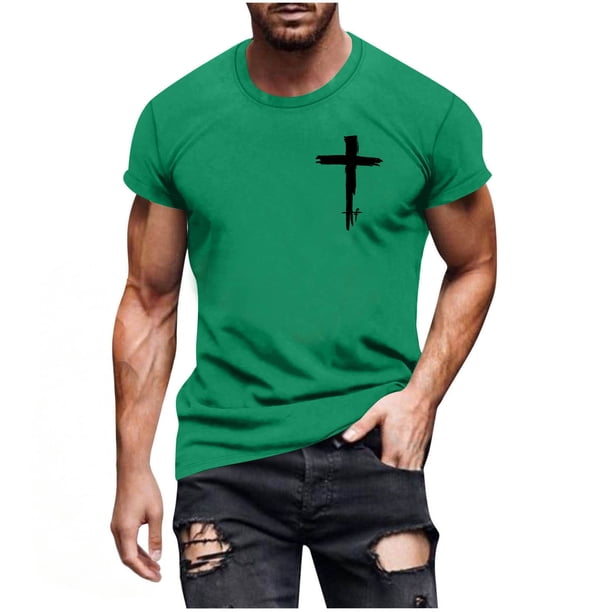 Tops de Cuello Redondo para las Mujeres Impreso Manga Corta Suéter Casual Blusa Verano Suave