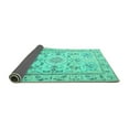 thumbnail image 2 of Ahgly Company Indoor Round Medallion Turquoise Blue Traditional Area Rugs, 8' Round, 2 of 4