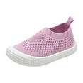 thumbnail image 6 of Dakaela Toddler Boy Girl Mesh Sneakers 3-12Months Baby Knitted Walking Slip on Shoes 3T 4T Little Kid Breathable Soft Sole Outdoor Shoes Pink Size 4.5, 6 of 8