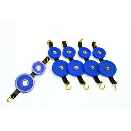 Eisco Labs Set of 5 Plastic Pulleys, Double in Tandem, 38 and 50 mm Diameter, Low Friction