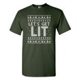 thumbnail image 1 of Let's Get Lit Deer Ugly Christmas Funny DT Adult T-Shirt Tee, 1 of 2