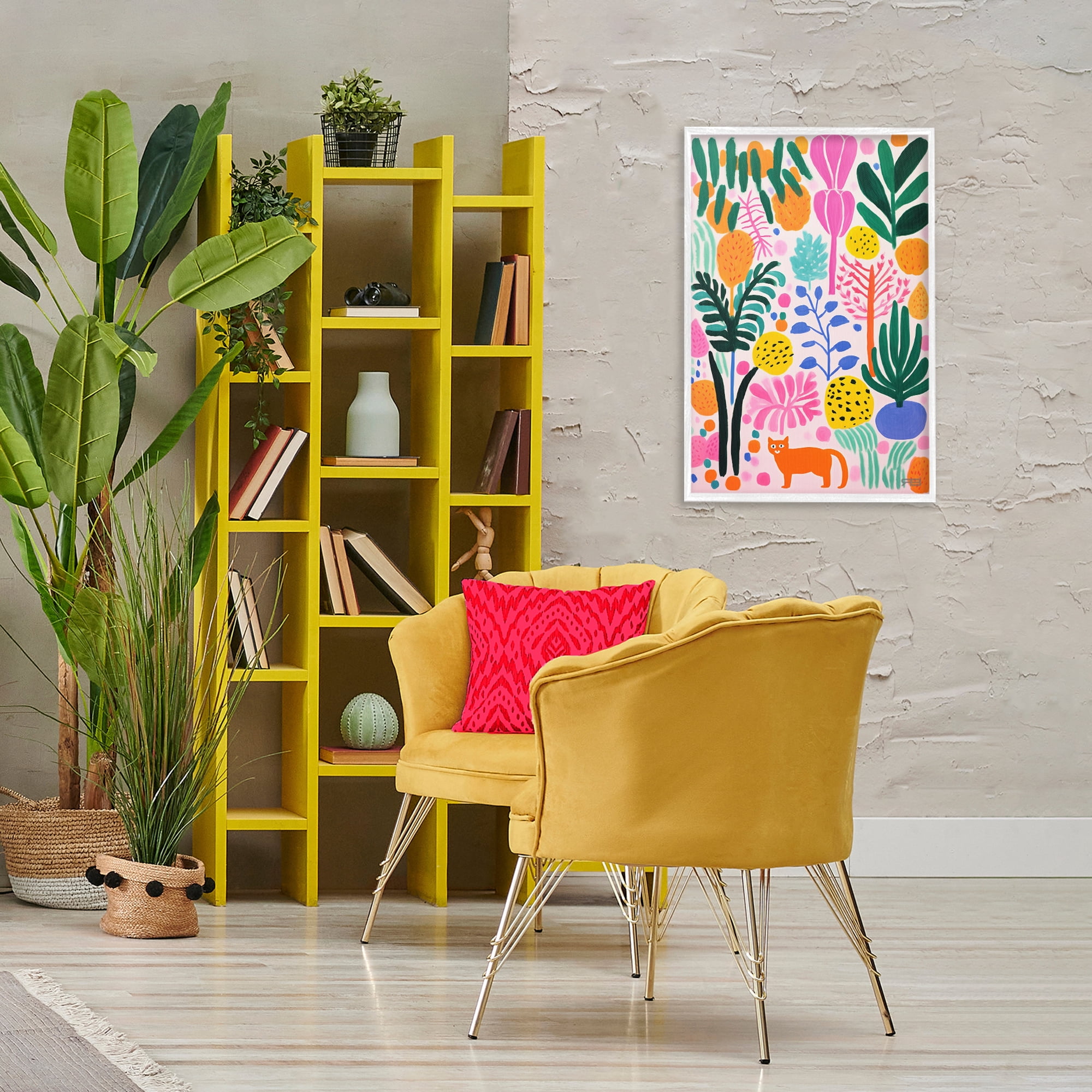 Stupell Industries Fun Botanical Tropics Botanical & Floral Painting White Framed Art Print Wall Art, 20 x 30
