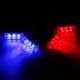 thumbnail image 3 of Luz De Flash Estroboscópica De 12V 4x3LED, Advertencia De Emergencia, Lámpara De Baliza Estroboscópica De Policía Automática, 3 Modos, Rojo Y Azul, 3 of 7