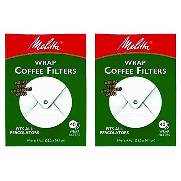 Melitta 627402 Wrap Coffee Filter Paper White, 40 Count, 2 Pack