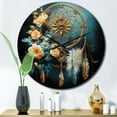 thumbnail image 1 of Designart Horloge Murale Surdimensionnée "Gilded Dreams Gold Dream Catcher I" Paysages, 1 of 6