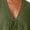 Army Green, variant on Batwing Sleeve Tie Front Tops for Women V Neck Drawstring Blouse Asymmetric Hem Casual Crinkle Fabric Shirts
