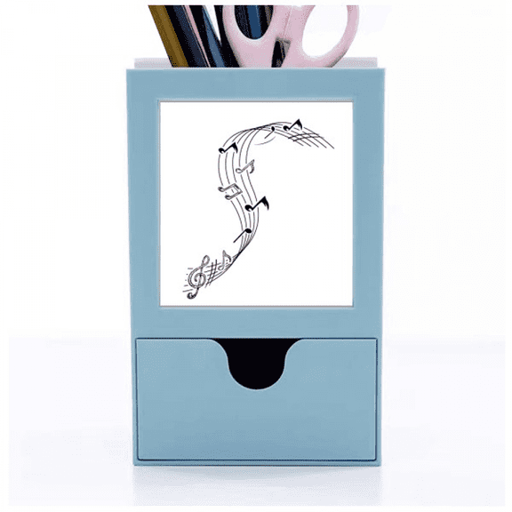 Symbolic Melody Bending Staff Spectrum Desk Supplies Organizer Pen Holder Card