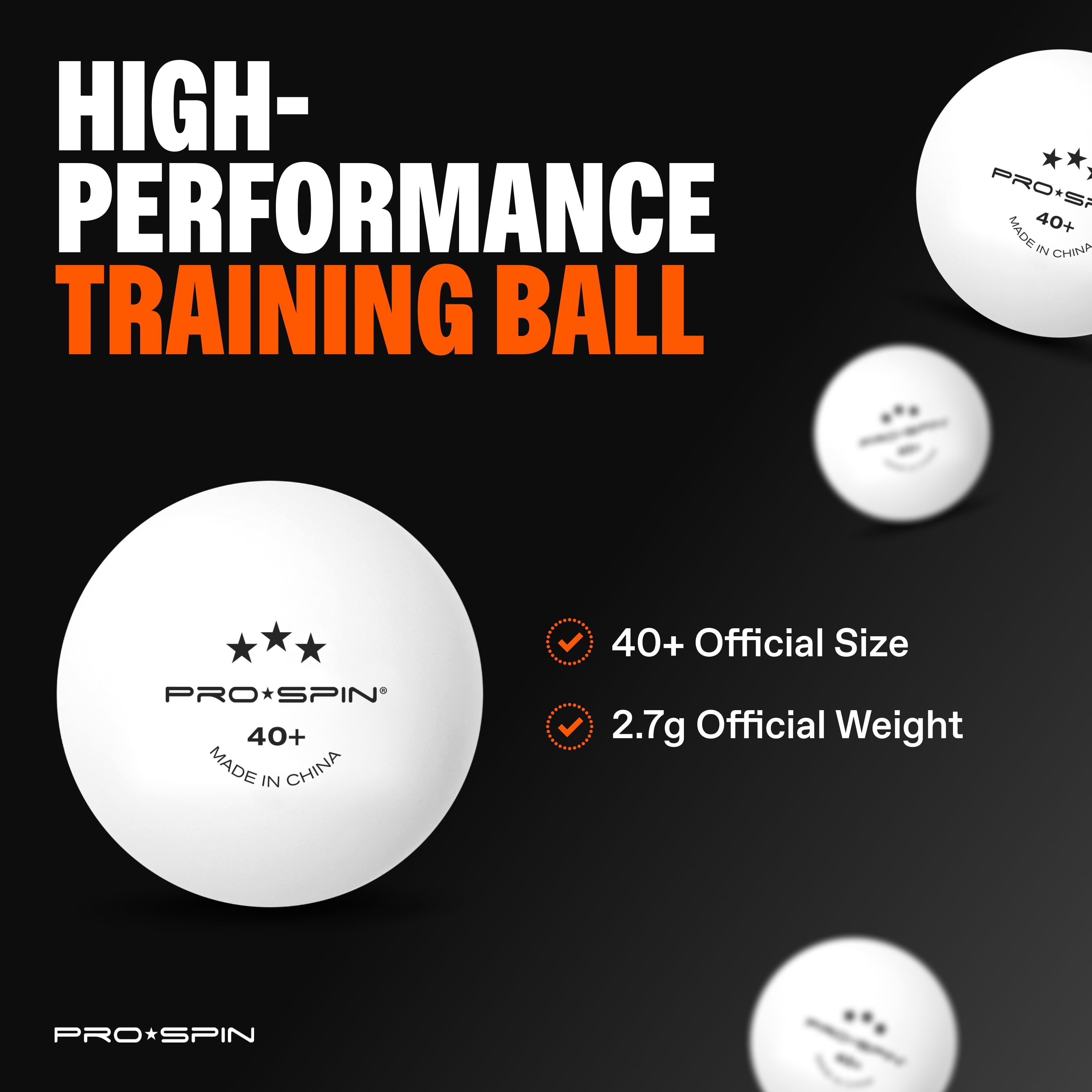 PRO SPIN Ping Pong Paddles - High-Performance Set with Premium Table Tennis Rackets, 3-Star Ping Pong Balls, Compact Storage Case | Professional Quality Ping Pong Paddle Set (2-Player Set)
