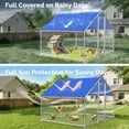 thumbnail image 3 of Sino Luban Metal Large Chicken Coop Run for 8 Chickens/Ducks, Chicken Runs for Yard with Waterproof Cover, Chicken Enclosure Chicken Pen Outdoor, Walk-in Poultry Cage (Upgrade wall Support Brace), 3 of 8