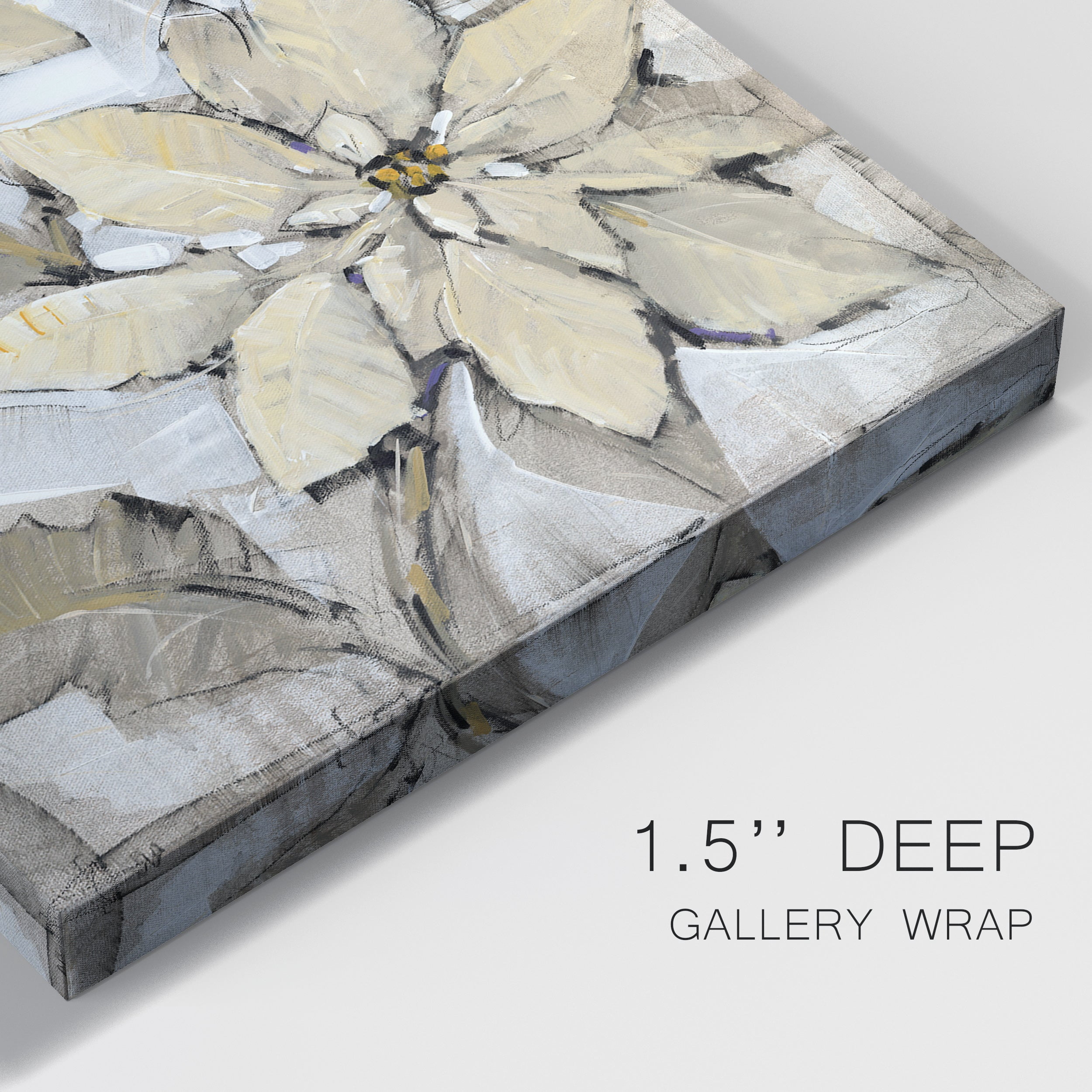 Poinsettia Study II Premium Gallery Wrapped Canvas - Ready to Hang