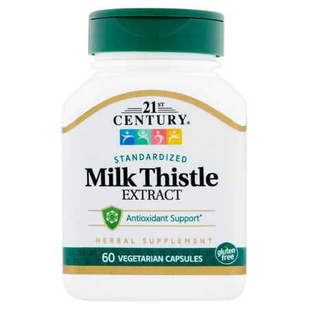 21st Century Milk Thistle Extract 175mg Capsules, 60 Ct