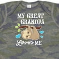 thumbnail image 4 of Inktastic My Great Grandpa Loves Me with Sloth and Hearts Boys or Girls Baby Bodysuit, 4 of 5