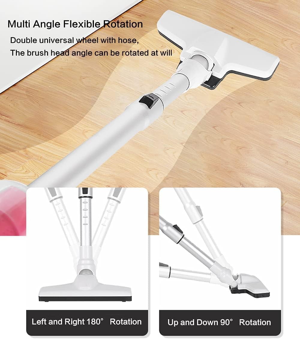 Quiet Stick Vacuum Cleaner Light Weight, 12000 Pa Powerful Suction Handheld Corded Upright Vacuum Cleaner with HEPA Filter, 700W Hi Power Motor Stick Vacuum for Pet Hair Hardwood Floors, Car