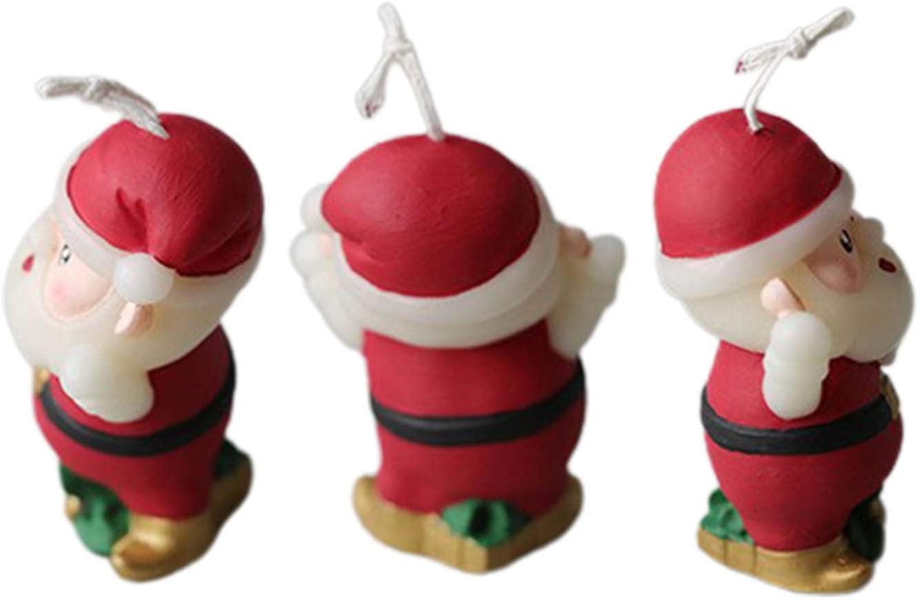 Moule En Silicone 3D Père Noël – Pour Bougies, Résine époxy, Chocolat, Savon… | Antiadhésif, Réutilisable, Avec Mèches