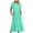 Mint Green, variant on Ashirexll Maxi Dresses for Women 2024, Solid Color Short Sleeve Round Neck Casual Flowy Tiered Beach Dress with Pockets Purple B S
