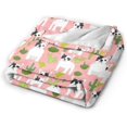 thumbnail image 2 of Cacti and Dog Print Cozy Ultra-Soft Micro Flannel Versatile Throw Blanket Adult Women Kids Gift 40x30in, 2 of 6