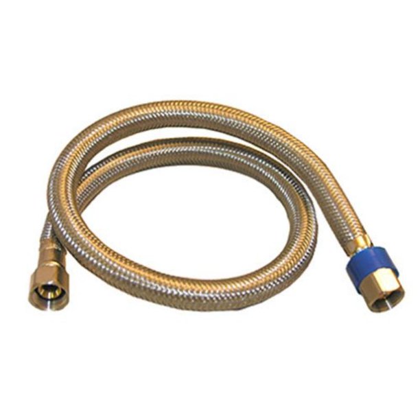 100960 24Inch Water Supply Line, Braided Stainless Steel, 3/8Inch