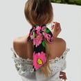 thumbnail image 5 of Xecao Blooming Meadow Pattern Large Satin Head Scarf - Satin Hair Scarves Silk Bandana Scarf Headscarf Silk Feeling Scarf for Women, 5 of 6
