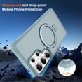 thumbnail image 6 of For Samsung Galaxy S26 Ultra 5G Case (Compatible With MagSafe)  With Invisible Magnetic Metal Kickstand O-Ring Holder Military-Grade Shockproof Phone Case,Blue,For Galaxy S26 Ultra 5G, 6 of 9