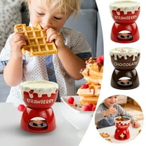 Ceramic Fondue Set Kadlawus Under $5 ! Homemade Cheese Chocolate Melting Pot Ideal For Dessert Preparation Party Entertainment Family Gatherings Special Occasions With Simple Cleaning Process
