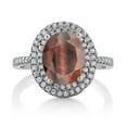 thumbnail image 2 of Gem Stone King 2.36 Ct Oval Red Tiger Eye 925 Sterling Silver Ring (Size 9), 2 of 4