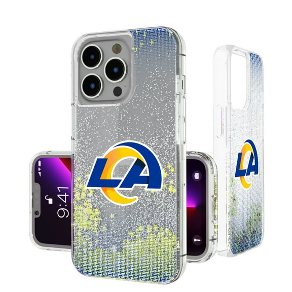 Los Angeles Rams Linen Logo iPhone Glitter Case