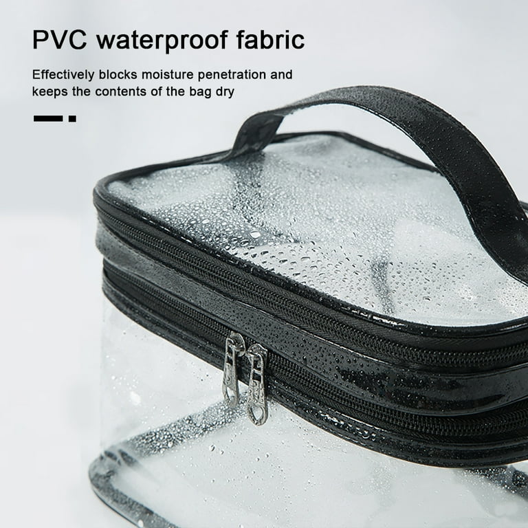 Destruction climb Familiar Clear Makeup Bag, WQFSTORE Double Layer Plastic Cosmetic Bag with Zipper, Waterproof Toiletry Travel Bag Organizer, Black - Walmart.com Destruction climb Familiar Clear Makeup Bag, WQFSTORE Double Layer Plastic Cosmetic Bag with Zipper, Waterproof Toiletry Travel Bag Organizer, Black - Walmart.com