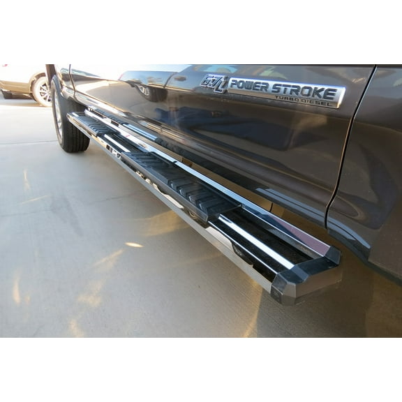 APS Chrome OE Style Nerf Bars Running Boards Compatible with Ford F150 2015-2024 SuperCrew Cab & F150 Lightning 2022-2024 & F-250 F-350 Super Duty 2017-2024 Crew Cab