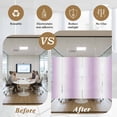 thumbnail image 6 of Light Purple Ombre Window Privacy Film, Modern Gradient Abstract Art Static Cling UV Sun Blocking Tint Film Heat Control Windows Films for Bedroom Bathroom, Window Stickers 23.6"x59", 6 of 8