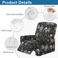 thumbnail image 4 of SCRAWLGOD Halloween Cat Skull Rose Moon Stars Black Recliner Chair Covers Stretch Recliner Slipcovers Reclining Furniture Protector Washable Sofa Couch Cover with Storage Pocket for Pets Dog Cat, 4 of 7