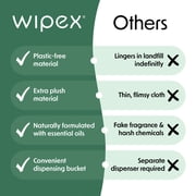 Wipex Embody Body Wipes – Plant-Based Wipes with Tea Tree Oil for Gym & Sports, 225 Ct