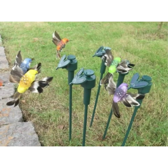 PURELY- Solar Power Fluttering Hummingbird Garden Decor