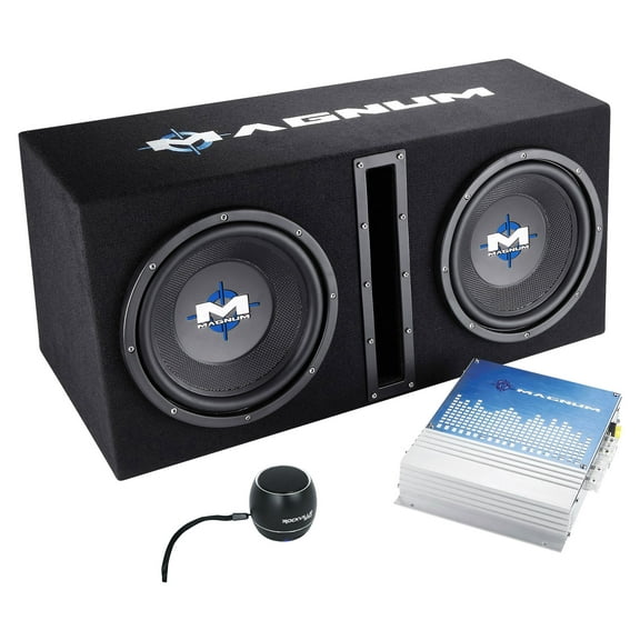 MTX Magnum MB210SP 800w Dual 10” Subwoofers Vented Sub Box Amp Bluetooth Speaker