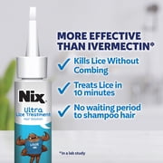 Nix Ultra Lice Removal Kit, 3.4oz Lice Treatment Hair Solution & Comb + 5oz Home Bedbug Spray, 1 Kit