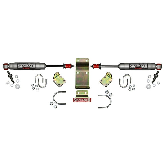Skyjacker Suspensions Stabilisateur de Direction 9208 Double; Argent; avec Supports; Ensemble de 2
