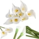 thumbnail image 2 of ULTNICE 10pcs Elegant Lifelike Real Touch Artificial PU Calla Lily Flower Bouquets Bridal Wedding Flower Bouquets (White), 2 of 4