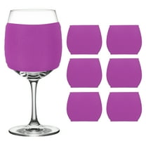 Uxcell 6 Pcs Sublimation Blank Wine Glass Sleeves, Reusable Neoprene Insulated Wine Glass Cover Protector for Cold Drinks Sublimation Ornaments Supplies, Purple