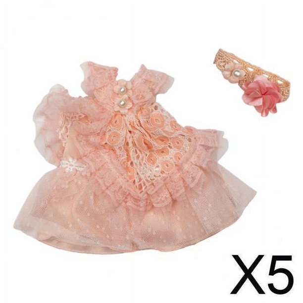 Trajes de muñecas,Ropa para muñecas Vestido Accesorios Algodón 20cm Conjunto,Ropa de algodón para muñecas de moda,ropa de vestir y traje,Falda para niñas,juguetes para hacer tú