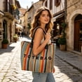 thumbnail image 5 of Large Capacity Shoulder Bag for Women, Woven Tote Bag, Lightweight Summer Commuting Handbag for Travel Work and Everyday Use, 5 of 6