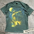 thumbnail image 2 of Frog Howling to the Moon T Shirt 90s Full Moon Animals Graphic Tee Retro Nature Lover Gift Cottagecore Forest Pond Life Frogs Shirt, 2 of 9