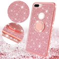 thumbnail image 4 of SOGA Apple Compatible case, model iPhone 8 Case, iPhone 7 Case, Cute Girl/Women Shinny Rhinestone Bumper Sparkling Glitter Bling Diamond Cover with Ring Stand, 4 of 5