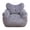 Gray + ABS + faux fur + Foam, variant on Bean Bag Chair, Faux Fur Beanbag Chair for Adults, Comfy Sofa with Heart-Shaped Back Support, Large Reading Chair for Living Room, Bedroom, Apartment