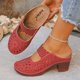 thumbnail image 4 of Correas de Tacón para Tacones Altos Zapatillas de Mula Casuales de Pie Cerrado de Moda con Tacón de Bloque de Corte Ventilado para Tacones Altos de las Mujeres, 4 of 9