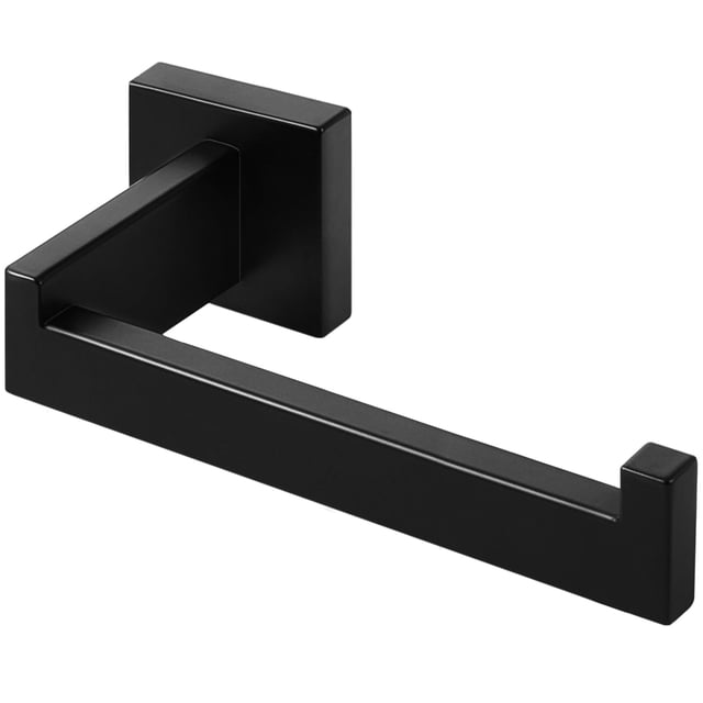 Hitslam Portarrollos De Papel Higiénico Negro Mate Montaje En Pared Premium Acero Inoxidable 304 Portarrollos De Papel Higiénico Cuadrado Para Baño Inoxidable