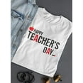 thumbnail image 3 of Happy Teachers Day Red Apple T-Shirt Women -Image by Shutterstock, Female x-Large, 3 of 4
