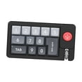 thumbnail image 2 of Teclado de juegos mecánicos con joystick, teclado programable portátil Numpad 12 Cableado para trabajo portátiles de la computadora portátil Mujeres Negro, 2 of 8