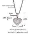 thumbnail image 4 of Colgante de marco de medallón de foto personalizado con forma de corazón de The BLING KING, grabado de nombre, joyería de memoria de moda para pareja, regalo del Día de San Valentín, 4 of 4