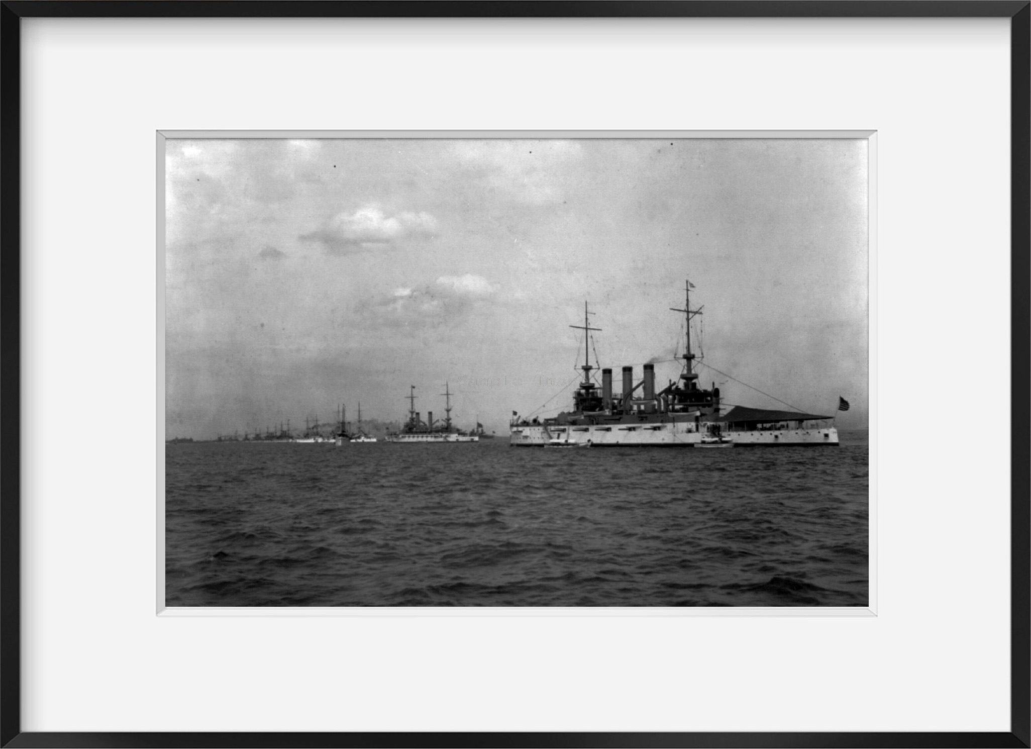 c1908 Jan. 23 photograph of Fleet of war vessels Summary U.S. fleet at